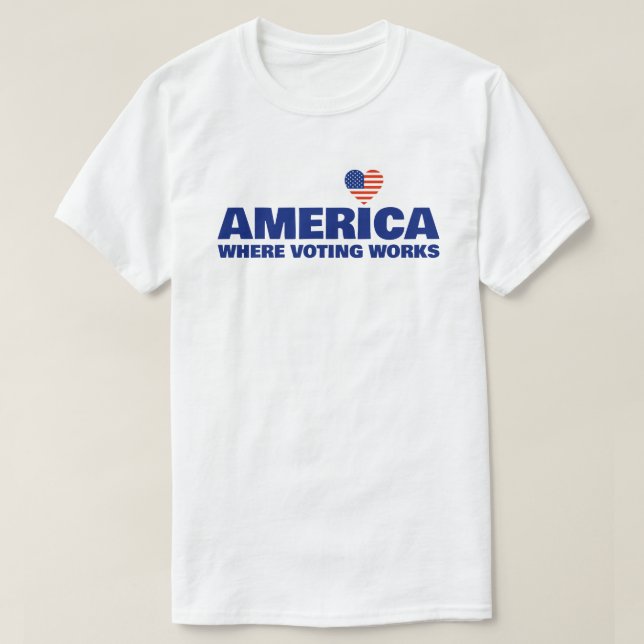 America, Where Voting Works T-Shirt (Design vorne)