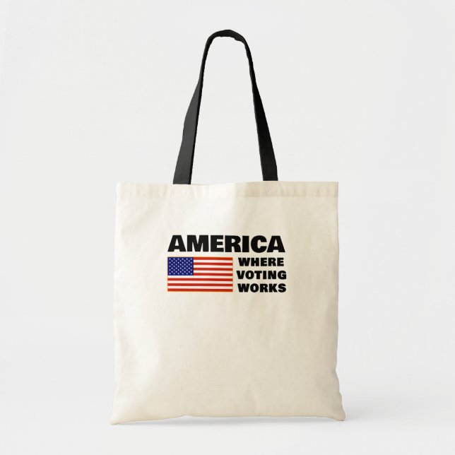 America, Where Voting Works Tote Tragetasche (Vorne)