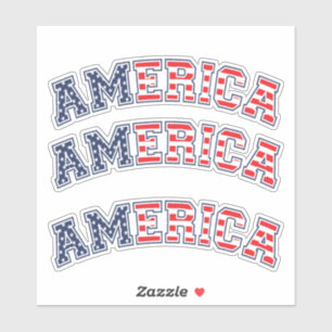 America White Red Blue Aufkleber