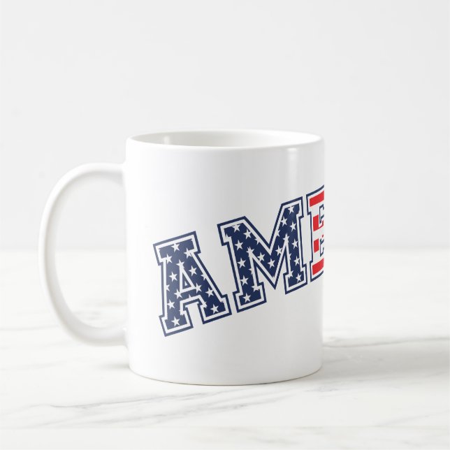 America White Red Blue Kaffeetasse (Links)