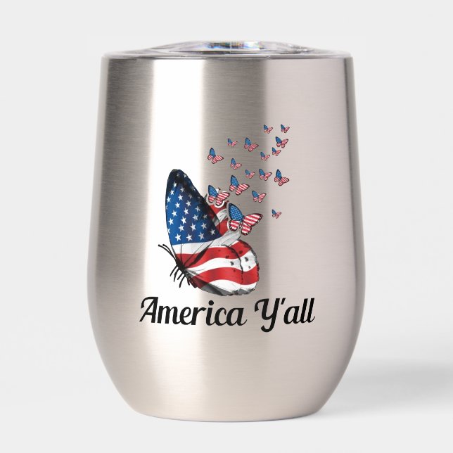 America Y all Wine Tumbler (Vorderseite)