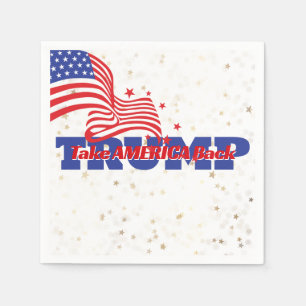 AMERICA ZURÜCKNEHMEN Trump Slogan Serviette
