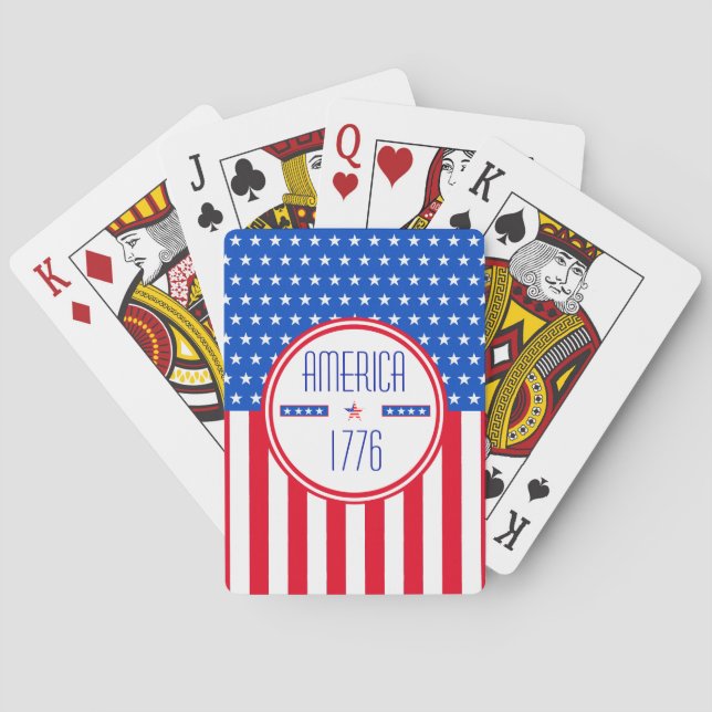 American 1776 patriotic Classic Playing Cards Spielkarten (Rückseite)