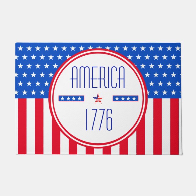"American 1776 patriotic Doormat Fußmatte (Vorderseite)
