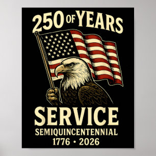 American 250 Jahre Jahrestagsfeier Patriotic U Poster