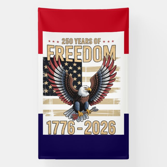 American 250‑Year Freedom Tribute Banner (Vertikal)