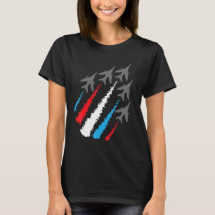 American 4. Juli Jets mit Red White Blue Trai T-Shirt