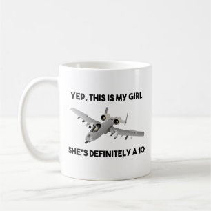 American A-10 Warthog Jet Aircraft Meme Kaffeetasse