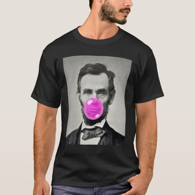 American Abraham Lincoln Eyes Flag Country 1 T-Shirt (Vorderseite)