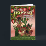 American African Birthday Card - Friend - Mondland Karte<br><div class="desc">Afrikanische American Birthday Card - Friend - Moongs Süsse Pie Fairies</div>