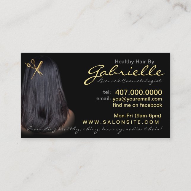 American African Hair Salon Business Cards Terminkarte (Vorderseite)
