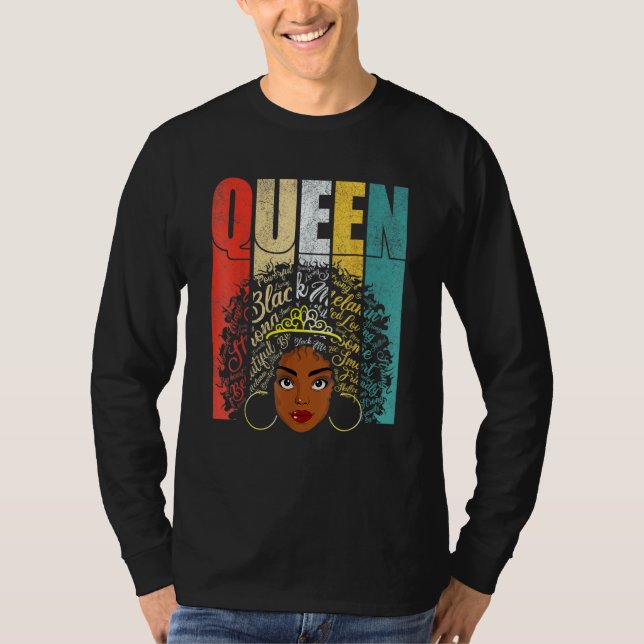 American African Women Girl Apparel Afro Black Mel T-Shirt (Vorderseite)