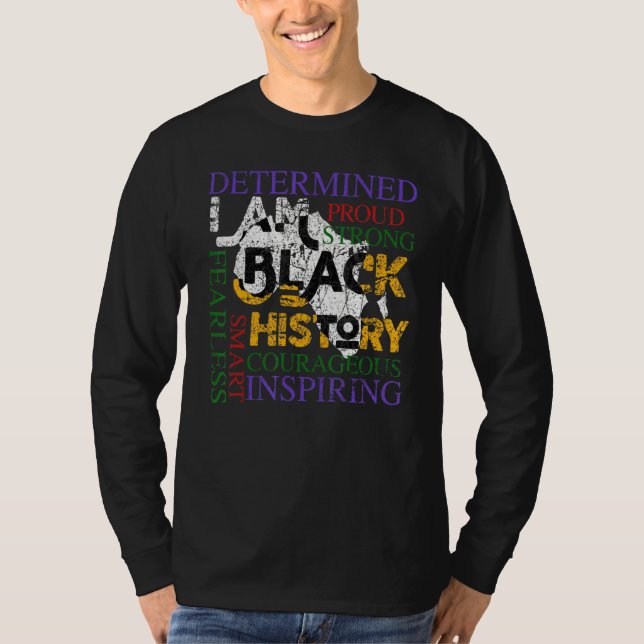 American Afrocentric Black i Am Black History Mon T-Shirt (Vorderseite)
