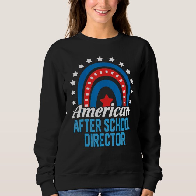 American After School Director Rainbow Usa Flag 4t Sweatshirt (Vorderseite)