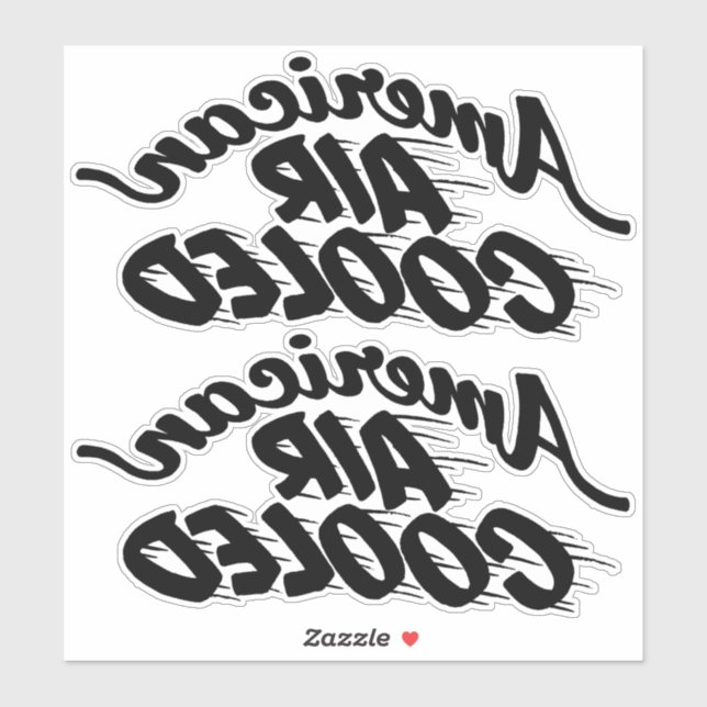 American Air Cooled Corvair Lettern Reverse Aufkleber (Blatt)