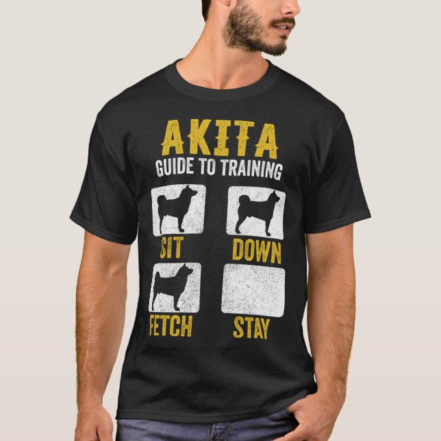 American Akita Guide To Training  Dog Mom Dad T-Shirt (Vorderseite)