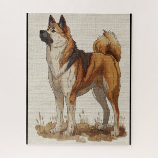 American Akita Hund aus Fairy Tale Buch 4 Puzzle