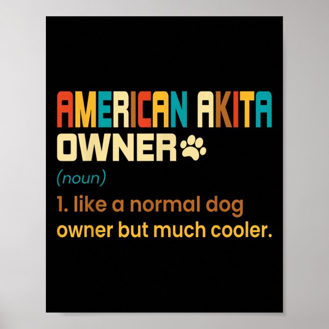 American Akita Lover Design - Gift For American Ak Poster (Vorne)
