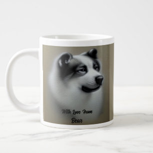 American Akita Vintag Style Oil Painting Jumbo-Tasse