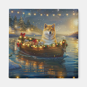American Akita Weihnachtsfest Reise Magnet