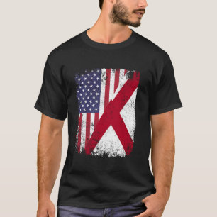 American Alabamian Roots Flags America Alabama T-Shirt