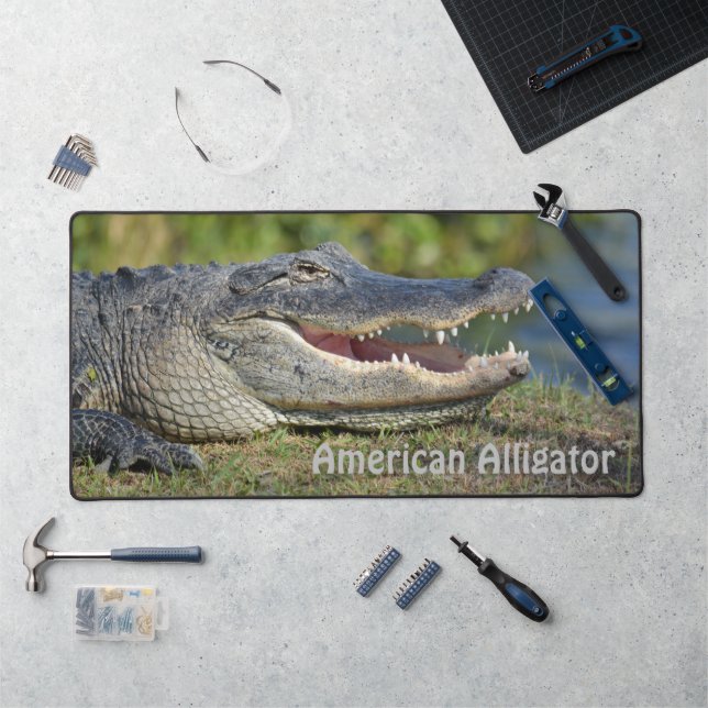 American Alligator Fotografic Wildlife Schreibtischunterlage (Arbeitsplatz)