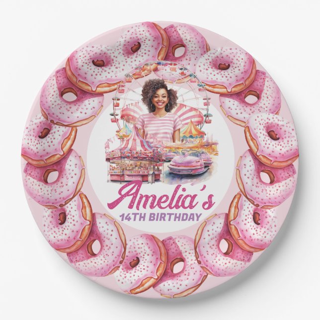 American American Birthday Custom Pappteller (Vorderseite)