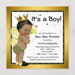 American American Boy Bee Baby Shower Einladung