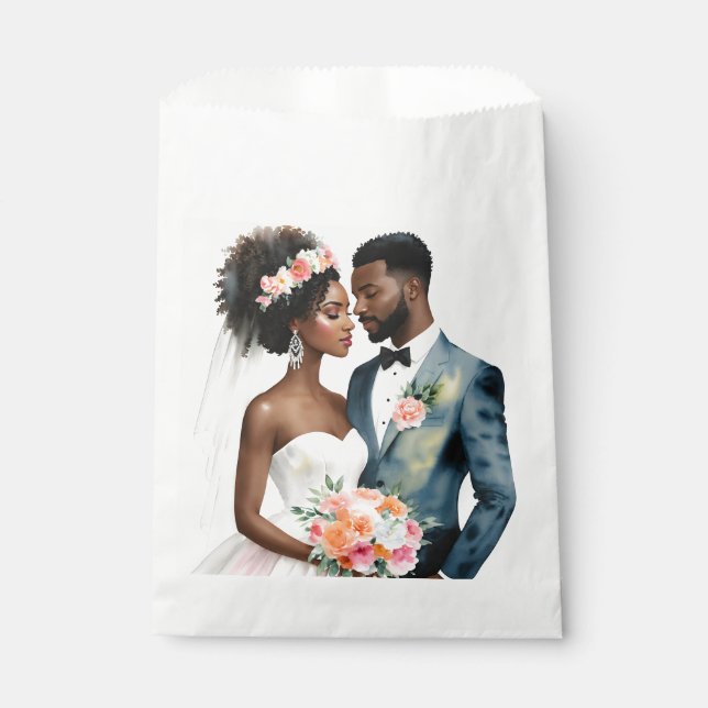 American American Bridal Couple Wedding Geschenktütchen (Vorderseite)