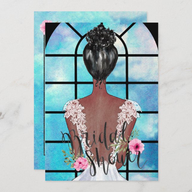 American American Bridal Shower Einladung (Vorne/Hinten)