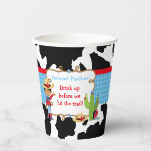 American American Cowboy Western Birthday Party Pappbecher