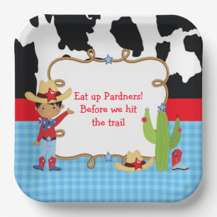 American American Cowboy Western Birthday Party Pappteller