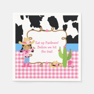 American American Cowgirl Western Birthday Party Serviette