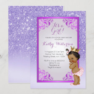 American American Lila Gold Baby Showcard Einladung