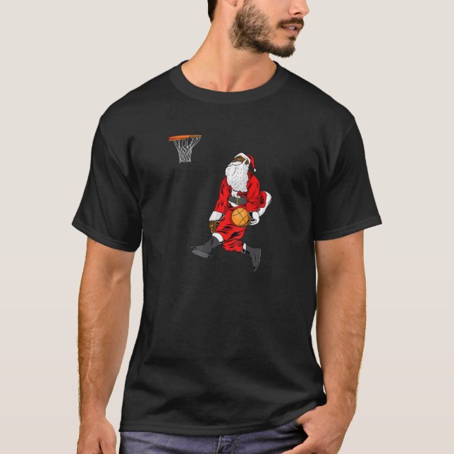 American American Santa Claus Basketball Ugly Chri T-Shirt (Vorderseite)