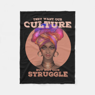 American American T for Women Black History Cultur Fleecedecke