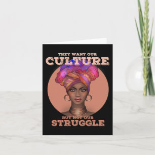 American American T for Women Black History Cultur Karte