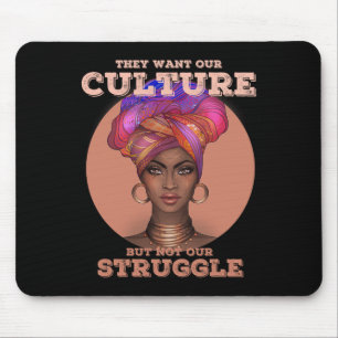 American American T for Women Black History Cultur Mousepad