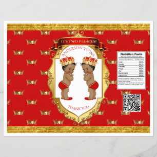 American American Twin Boys Red Gold Chip Bag Flyer