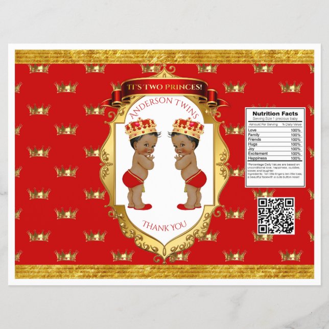 American American Twin Boys Red Gold Chip Bag Flyer (Vorne)