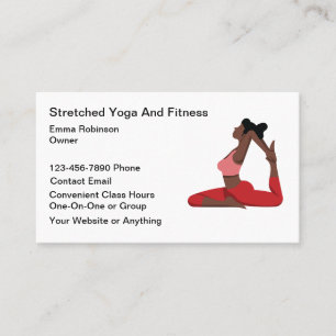 American American Yoga Instructor Business Cards Visitenkarte