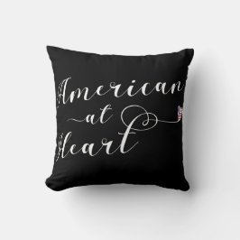 American at Heart Throw Cushion, USA Kissen