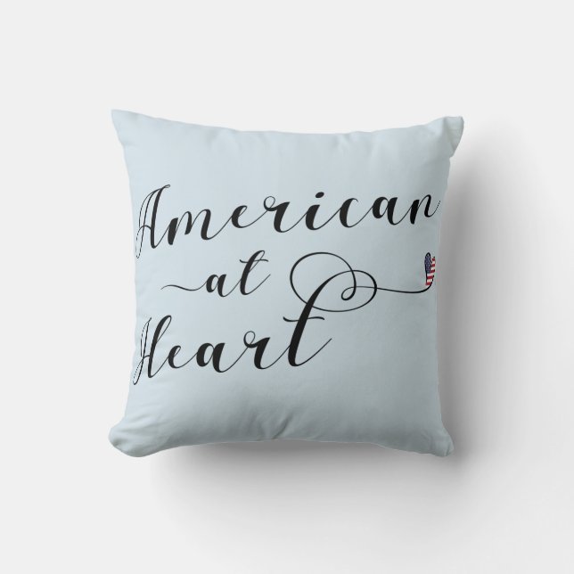 American at Heart Throw Cushion, USA Kissen (Vorderseite)