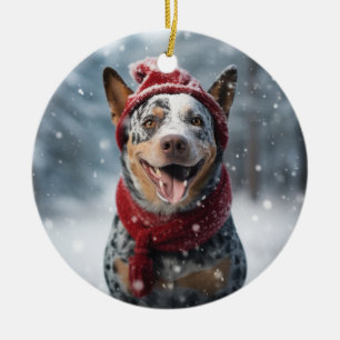 American Australian Cattle Dog Keepake Weihnachten Keramik Ornament