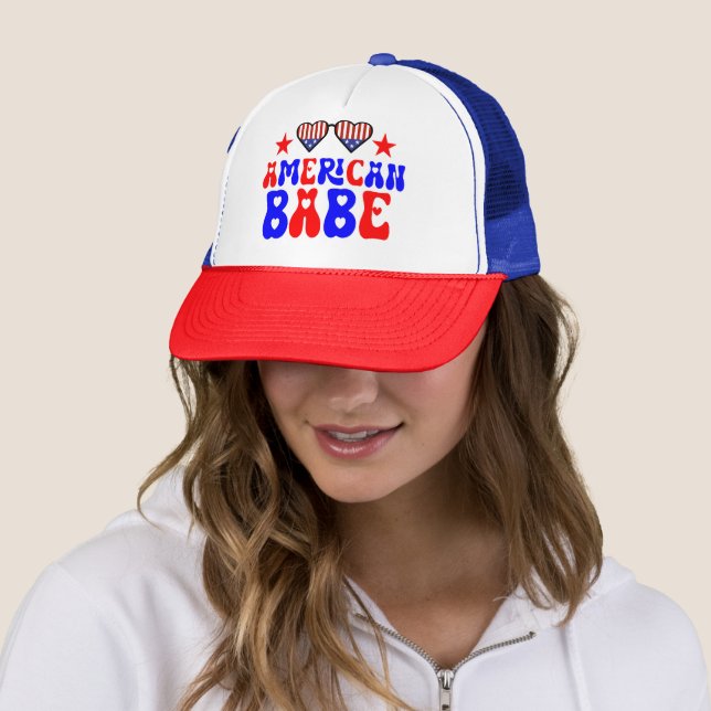 American Babe 4 Juli Truckerkappe (Beispiel)