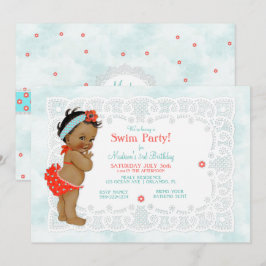 American Baby Girl Bade Anzug Lace Einladung