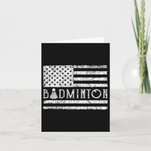 American Badminton Usa Flag Shuttles Funny Patriot Karte