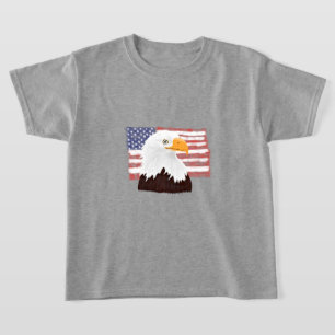 American Bald Adler und Flag - transparent. T-Shirt