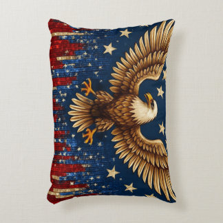 "American Bald Eagle Accent Pillow - Patriotic Fla Dekokissen