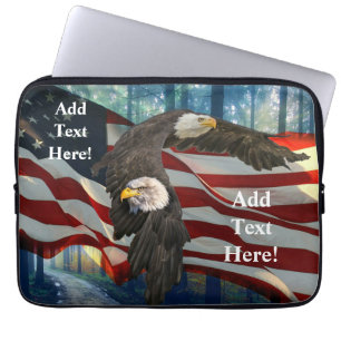 American Bald Eagle American Flag Laptopschutzhülle